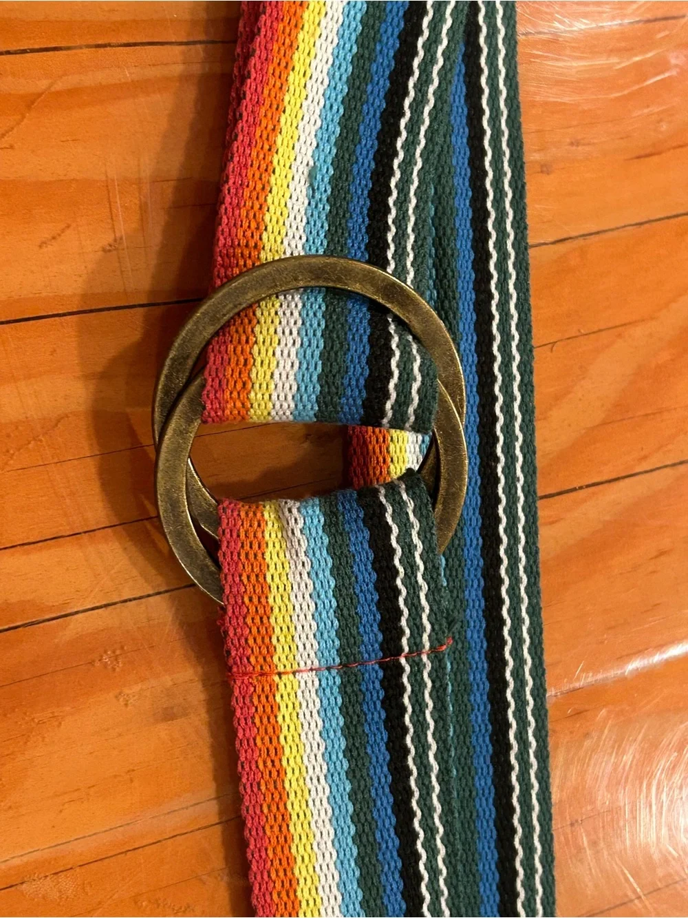 Rainbow Stripe Fabric Belt